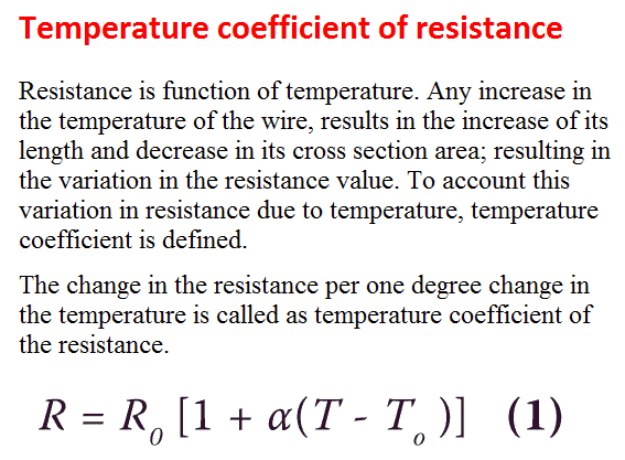 Temperature Coefficient Of Resistance - Electronics Tutorial- Abc Of ...